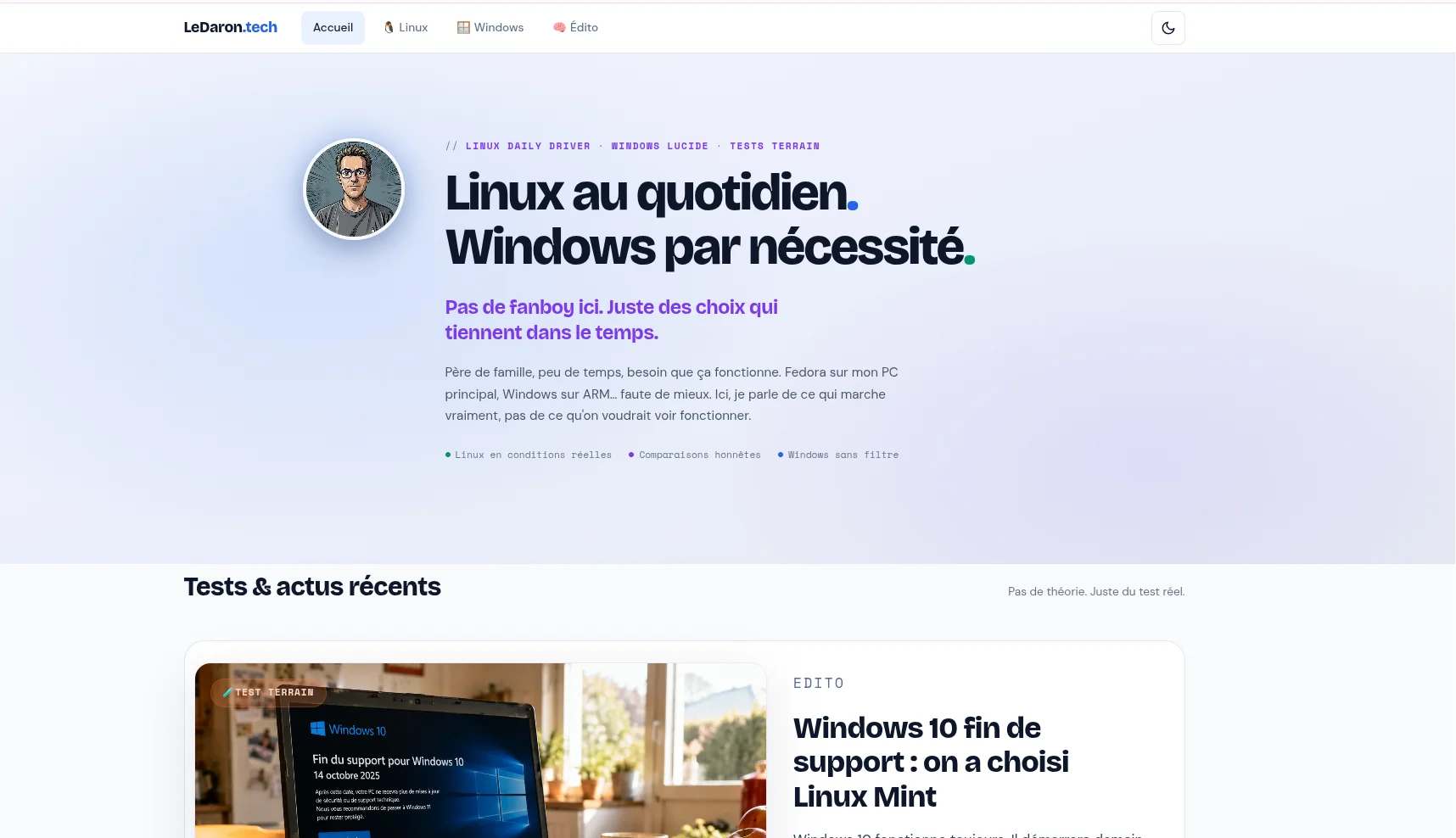 Aperçu du site LeDaron.tech